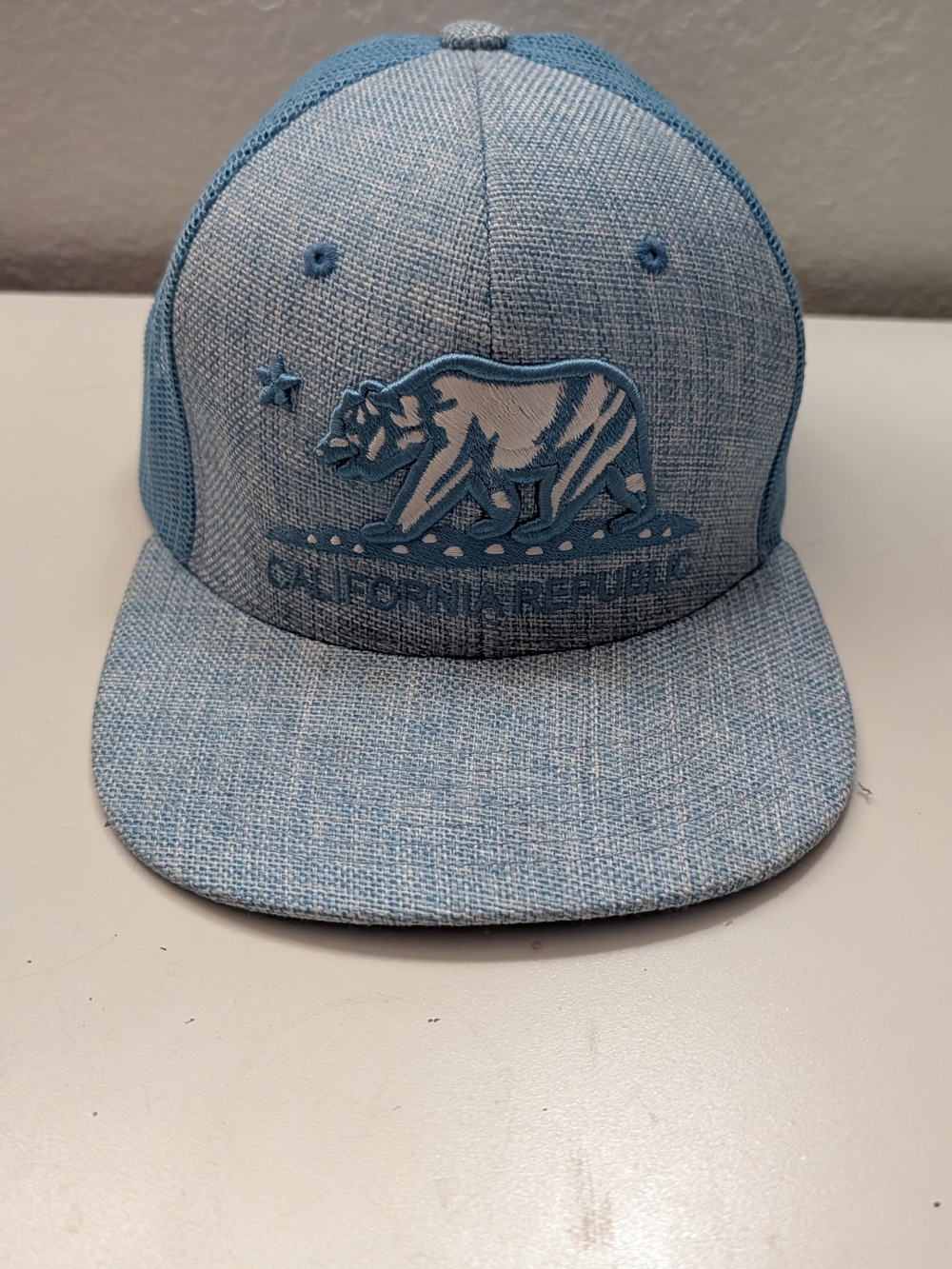 California Republic Light Blue Snapback Hat